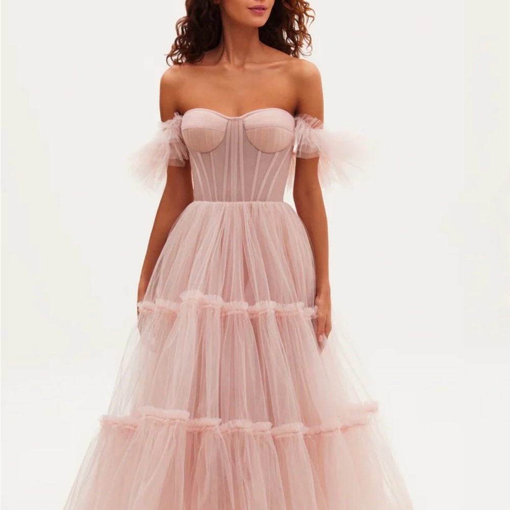 Elegant Pink Off-Shoulder Dress